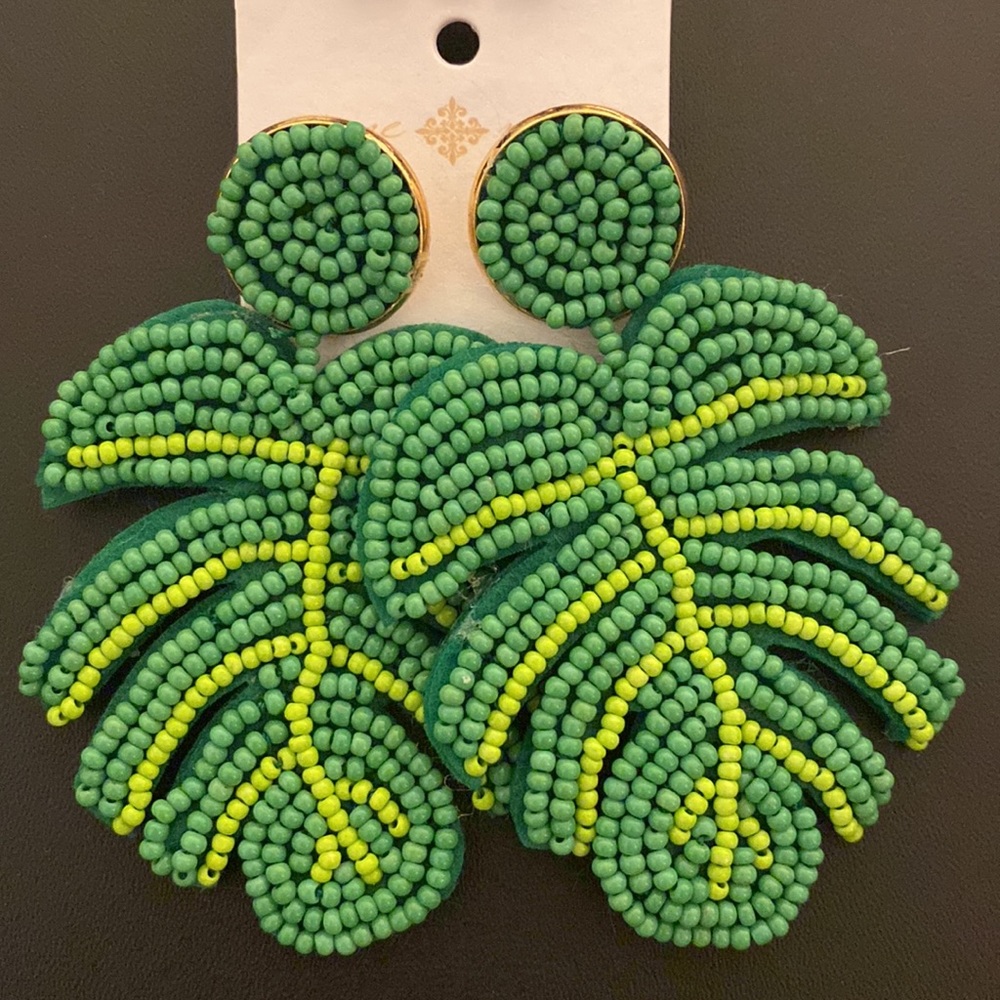 Jane Marie Palm Leaf Earrings